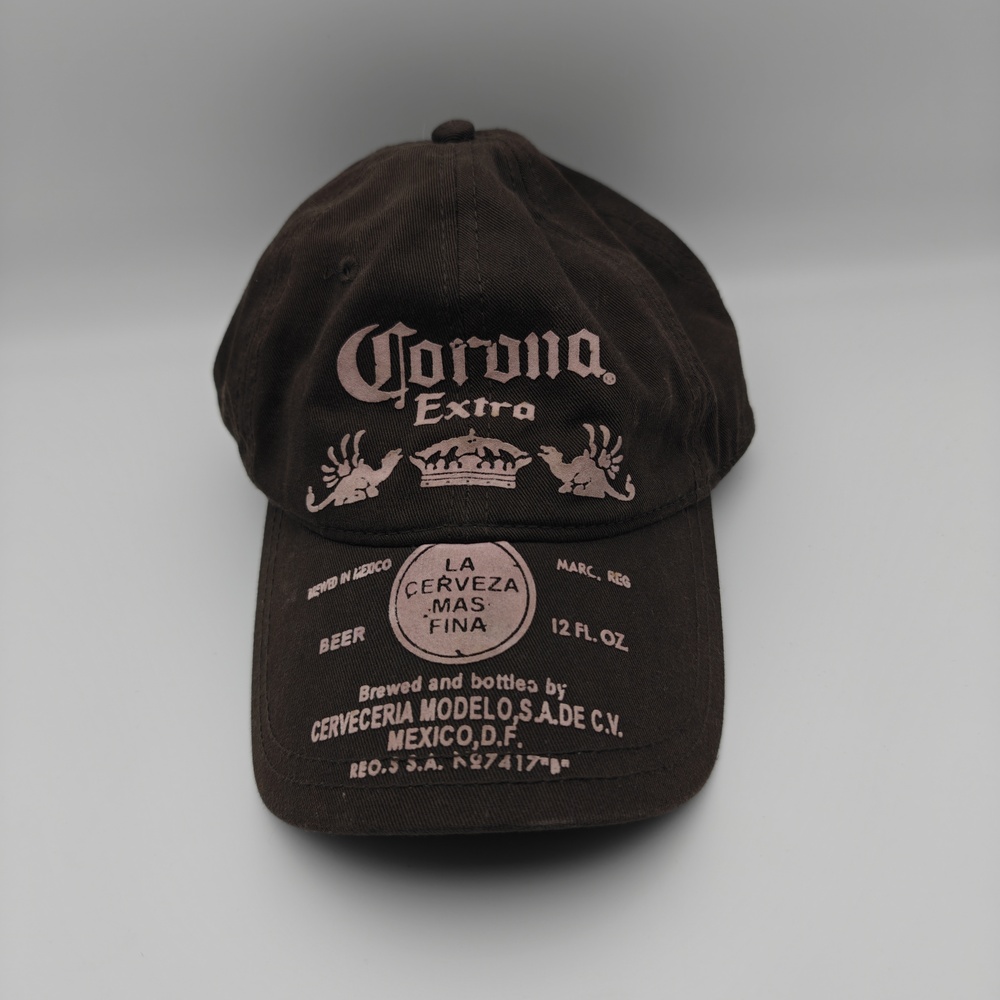 Corona Hat Cap Strap Back Mens One Size Brown Corona Extra Beer Adjustable